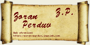 Zoran Perduv vizit kartica
